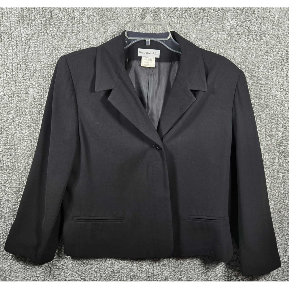 Harve Benard Sport - Black Blazer Jacket Single Button - Womens‎ 14